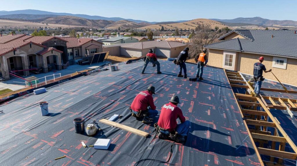 Cedar roof replacement in progress on Brooklyn residential home