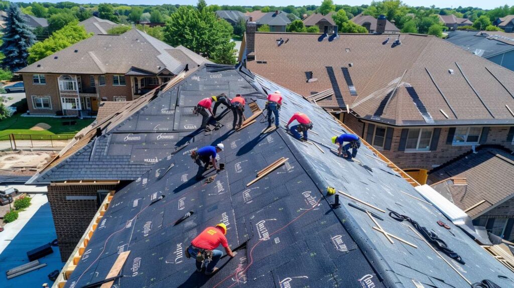 Cedar shingle roof on a Brooklyn brownstone home showing natural wood texture and traditional architectural style