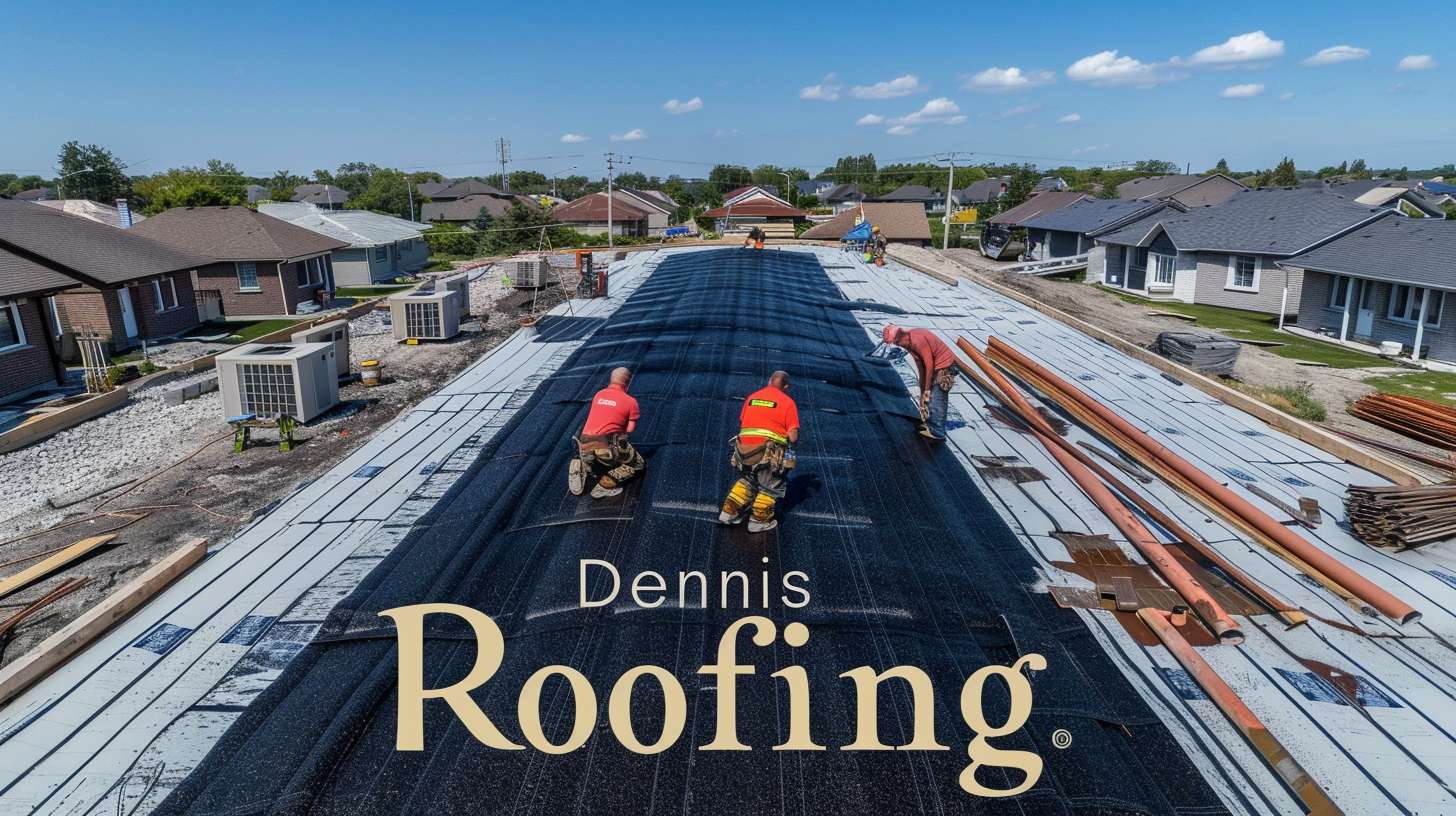 Commercial rubber roofing installation on Brooklyn building with professional contractors at work