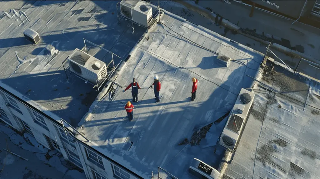 Industrial roof installation by professional commercial roofers