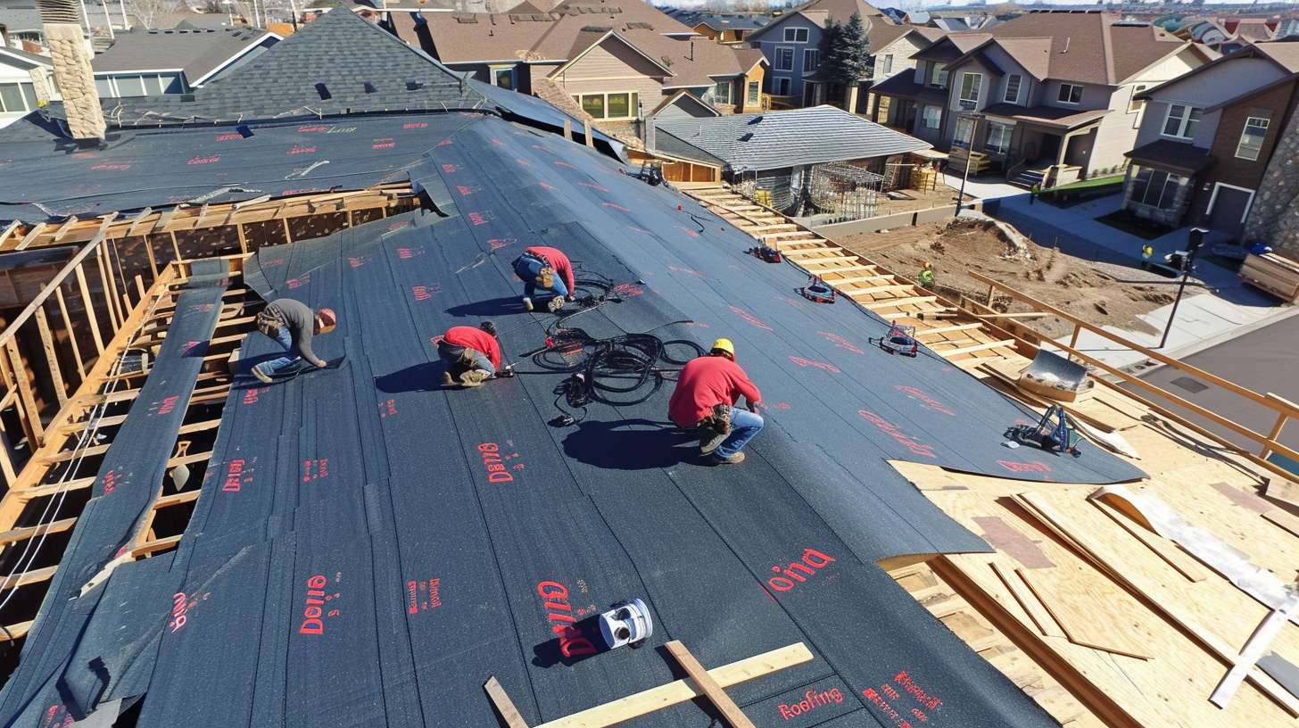 Professional roofer inspecting and maintaining a flat roof in Brooklyn