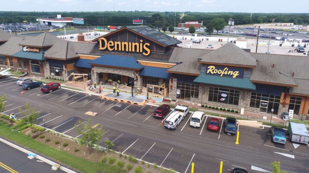 Flat roof replacement work being completed on Brooklyn residential building
