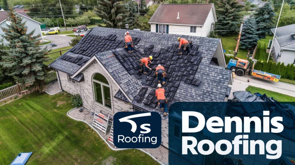 Professional roofers installing new shingles on a Kensington residential home