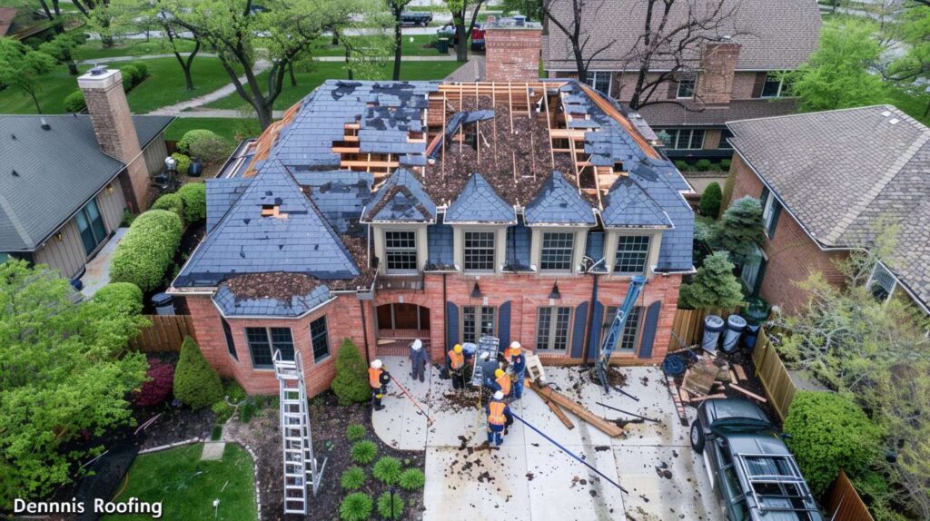 Professional metal roof installation team working on a Brooklyn residential property Durable metal roofing panels being installed on a Brooklyn home by certified contractors Close-up of high-quality metal roof shingles installed on a Brooklyn building Expert roofer securing metal roofing materials on a steep residential roof in Brooklyn Completed metal roof installation showcasing craftsmanship on a Brooklyn home