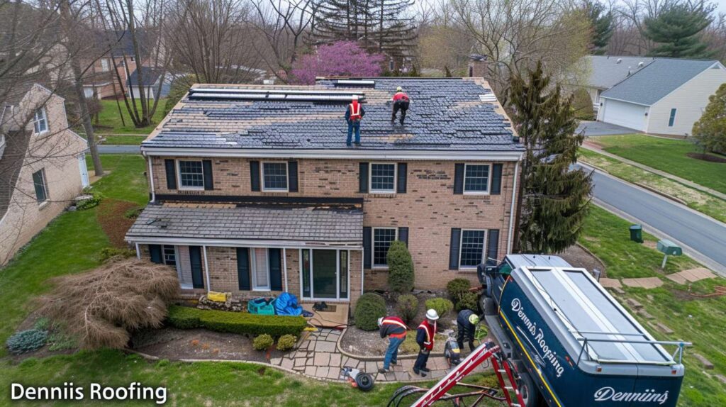 Professional metal roof repair technician working on a Brooklyn residential building Damaged metal roofing panels on a Brooklyn home requiring expert repair Close-up of corroded metal roof seams being inspected by a repair specialist Skilled worker sealing metal roof joints to prevent leaks in Brooklyn Restored metal roof with new panels installed on a Brooklyn property