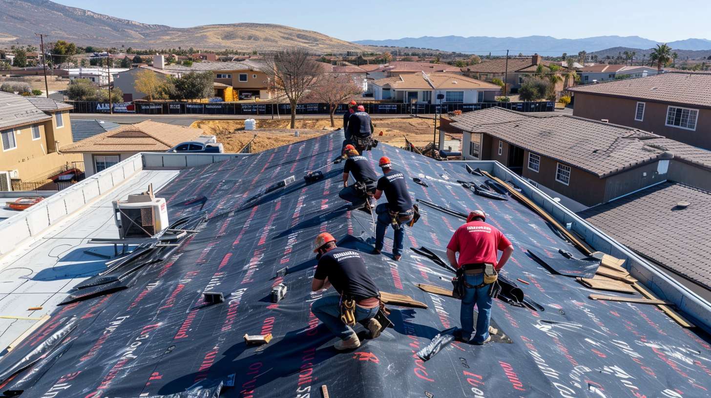 Brooklyn flat roof installation on residential building with protective membrane
