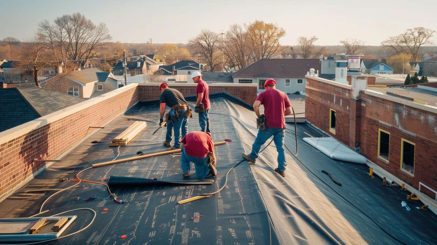 Brooklyn residential home with newly installed standing seam metal roof in charcoal gray