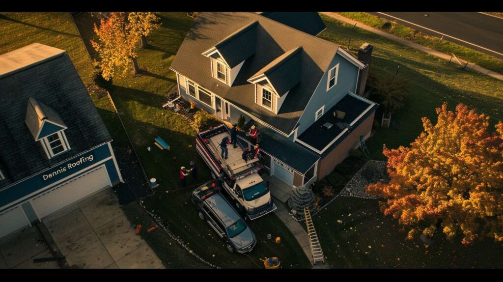 Professional roof installation team working on residential home in Weeksville Completed roof installation showcasing quality craftsmanship and materials Weeksville roofing contractor inspecting newly installed shingles Modern asphalt shingle roof with architectural design in Weeksville neighborhood Roofing crew installing premium materials on steep residential roof Close-up of high-quality roofing shingles and flashing installation Satisfied Weeksville homeowner standing in front of newly installed roof Professional roofers securing underlayment during installation process Aerial view of completed roof replacement project in Weeksville Roofing materials and tools prepared for installation job